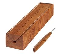 Savina Wooden Bookbinding Cradle with Awl - Handcrafted Hardwood Punching Tool, Smooth Finish Piercing Cradle for Signatures, Journals & DIY Bookbinding Crafts