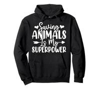 Saving Animals Is My Superpower Pet Adoption Animal Rescue Pullover Hoodie