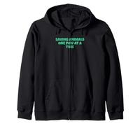Saving Animals One Paw At A Time Zip Hoodie