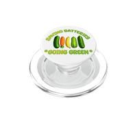 Saving Batteries Going Green Funny Gardening Veggie Design PopSockets PopGrip for MagSafe