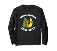 Saving Batteries Going Green Naughty Women's Raunchy Long Sleeve T-Shirt