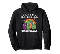 Saving Batteries Going Green Vegetarian Vegan Gardeners Pullover Hoodie