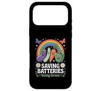 Saving Batteries Going Green Vegetarian Vegan Planet Earth Case for iPhone 17 Pro Max