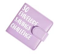 Saving Binder, 30 Waterproof Pockets Magnetic Clasp | Cash Stuffing Savings Binder for Home, Office, School, Outdoor, Birthday Party, Adults, Family