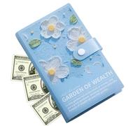 Saving Book - 100 Envelope Savings Challenge 3D Oil Painting - Portable Organizer Notebook Cash Planner Storage Finance Management Bill Expense for Kids Adults