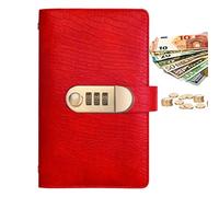 Saving Challenge Book, Cash Money Saving Binder with Combination Lock, Vintage 100-Page Budget Planner Journal for Beginners Students Couples Women Family Home Finance Goal Tracking