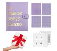 Saving Challenge Book - Money Organizer Envelope System | Financial Planning Budget Savings Challenge Book, Financial Organization Money Trackable Savings Technique Saving Envelopes, purple, as shown