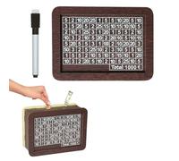 Saving Challenge,Wooden Money Box with Counter,Wooden Saving Challenge Money Box Saving Challenge Cash Saving Money Piggy Bank for Adults 1000 Saving Challenge Box