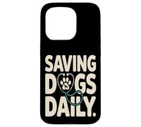 Saving Dogs Daily Vet Tech Dog Rescue Case for iPhone 15 Pro