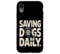 Saving Dogs Daily Vet Tech Dog Rescue Case for iPhone XR