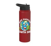 Saving Earth No Planet B Make Everyday Earth Day Stainless Steel Insulated Water Bottle