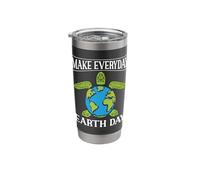 Saving Earth No Planet B Turtle Make Everyday Earth Day Stainless Steel Insulated Tumbler