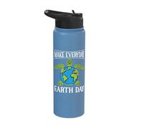 Saving Earth No Planet B Turtle Make Everyday Earth Day Stainless Steel Insulated Water Bottle