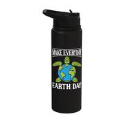 Saving Earth No Planet B Turtle Make Everyday Earth Day Stainless Steel Insulated Water Bottle