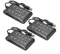 SAVING HUB - 10 Port USB Hub - High Speed 2.0 Multi Expansion Black - On Off Switch Plug - Play Compatible Windows, PC, Mac Computers - 480Mbps Transfer Speed - Ten Port Double Row ABS Plastic (3)