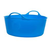 SAVING HUB 15L Small Shallow Tub | Multipurpose Plastic Flexible Tub | Home, Garden Laundry Gardening Shallow Buckets | 2 Handled Recycled Flexi Tubs Storage Container | H:16cm Dia:39cm (Blue)