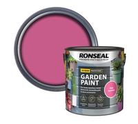 SAVING HUB 2.5L Garden Paint - Exterior Wood Tins - Garden Furniture Colors Paints Outdoors - Benches, Metal, Brickwork, Plants Pots Paint - Fade Resistant (Pink Jasmine)