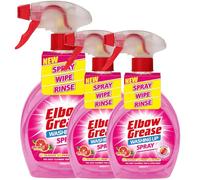 SAVING HUB Elbow Grease Washing Up Spray 500ml - Pink Blush Scent - For Glasses Pans Plates Spray - Washing Up Dish Kitchen Cleaning Liquid Spray - Powerful Detergent (3, Pink)