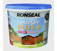 SAVING HUB Fence Paint 5L - Garden Shed & Furniture Outdoor Wood Paint - Suitable for Rough & Smooth Wood - Dry in 4 Hours (Medium Oak)