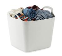SAVING HUB Flexible Tub 15L 25L 40L Heavy Duty Plastic Flexi Bucket Storage Bins Laundry Garden Multi Purpose Containers with Dual Handles Durable Stackable Flexible Utility Tubs (Stone, 15L)
