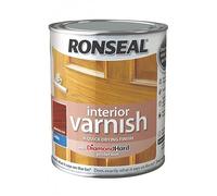 SAVING HUB Interior Varnish Satin Paint Tin - Suitable for Doors, Windows, Joinery and Furniture - Diamond Hard Protection Quick Drying Finish Paint (250ml, Medium Oak)