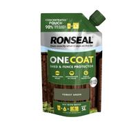 SAVING HUB - One Coat Shed & Fence Protector Refill Pouch 950ml - Outdoor Wood & Furniture Paint - for Rough Sawn & Smooth Planed Wood - Sheds & Fences Life Plus - Dry in 1 Hours (Forest Green)