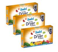 SAVING HUB - Tumble Dryer Sheets - Fabric Freshening for Laundry Drying - Long Lasting Fresh Fragrance - Helps Reduce Static Cling & Creases - Softens Clothes & Towels - 35 Sheets (3, Tropical)