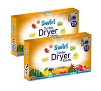 SAVING HUB - Tumble Dryer Sheets - Fabric Freshening for Laundry Drying - Long Lasting Fresh Fragrance - Helps Reduce Static Cling & Creases - Softens Clothes & Towels - 35 Sheets (2, Tropical)
