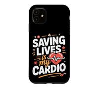 Saving Lives Is My Cardio Paramedic EMT EMS Case for iPhone 11
