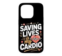 Saving Lives Is My Cardio Paramedic EMT EMS Case for iPhone 15 Pro
