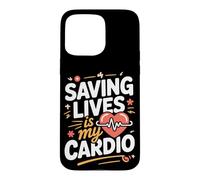 Saving Lives Is My Cardio Paramedic EMT EMS Case for iPhone 15 Pro Max