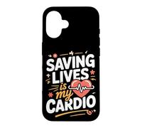 Saving Lives Is My Cardio Paramedic EMT EMS Case for iPhone 16