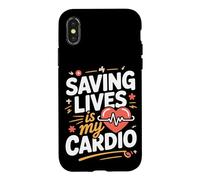 Saving Lives Is My Cardio Paramedic EMT EMS Case for iPhone X/XS