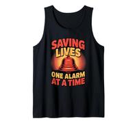 Saving Lives One Alarm at A Time Fire Alarm Technician Tank Top