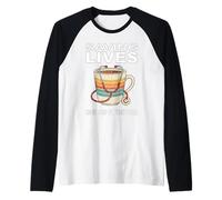 Saving Lives One Cup At The Time Nurse Coffee Stethoscope Raglan Baseball Tee