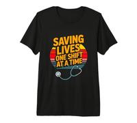 Saving Lives One Shift At A Time Nurse Medic Premium T-Shirt