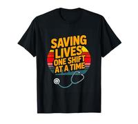 Saving Lives One Shift At A Time Nurse Medic T-Shirt