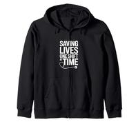 Saving Lives One Shift At Time Nurse Doctor Zip Hoodie