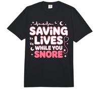 Saving Lives While You Snore Night Shift RN Comfort Colors Adult Heavyweight T-Shirt