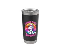 Saving Lives with Sparkle Nurse Unicorn Rainbow Stainless Steel Insulated Tumbler