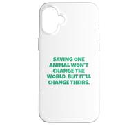 Saving One Animal Won't Change The World Case for iPhone 16 Plus