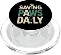 Saving Paws Daily Animal Rescue Pet Lover PopSockets PopGrip for MagSafe