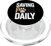 Saving Paws Daily Animal Rescue Pet Lover PopSockets PopGrip for MagSafe