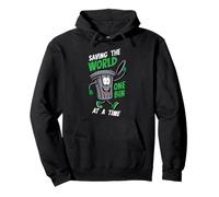 Saving The World On Bin At A Time Planet Climate Changes Pullover Hoodie
