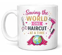 Saving The World One Haircut at a Time Hairstylist Gift Mug