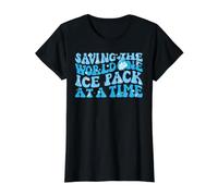 Saving The World One Ice Pack At A Time Value Graphic T-Shirt, Women, Black, S