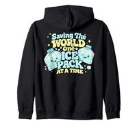 Saving The World One Ice Pack At Time Nurse Week Zip Hoodie