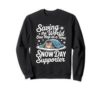 Saving The World One Nap At A Time Snow Day Supporter Sweatshirt