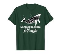 Saving Whales Sea Creature Environment T-Shirt, Men, Dark Green, X-Large