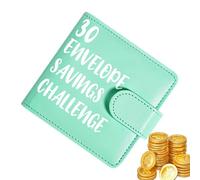 Savings Binder - 30 Envelopes Budget Bill Challenge Organizer,Saving Book Cash Stuffing Binder,for Home School Classroom Dorm Travel Outdoor Women Men Kids Teens Family